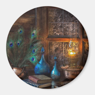 Aimant Cabine par lamplique scène brun bleu rustique