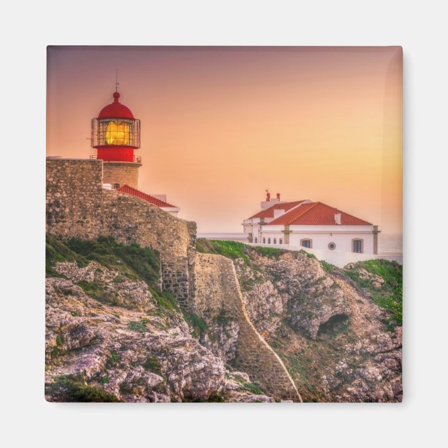 Aimant Cabo Sao Vicente Au Coucher Du Soleil | Algarve, P (Devant)