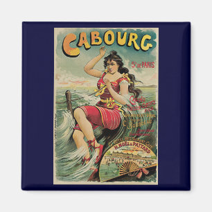 Aimant Cabourg, France Beach Resort, Art Vintage voyage