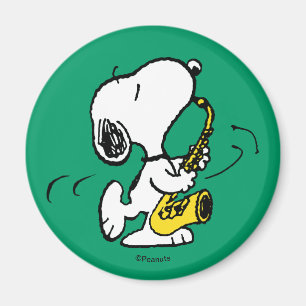 Aimant cacahuètes   Lecteur Snoopy Saxophone
