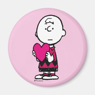 Aimant cacahuètes   Saint Valentin   Heart Charlie Brown