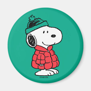 Aimant cacahuètes   Snoopy Chat d'hiver et Casquette