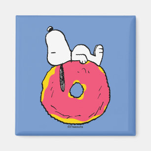 Aimant cacahuètes Snoopy Donut rose