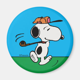 Aimant cacahuètes   Snoopy Golf Swing