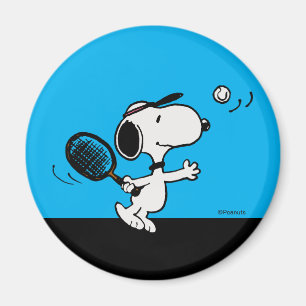 Aimant cacahuètes   Snoopy Joue Au Tennis