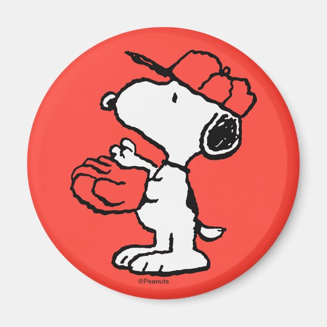 Aimant cacahuètes | Snoopy Making the Catch (Devant)