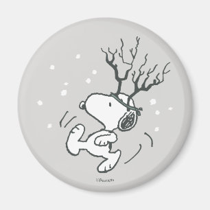 Aimant cacahuètes   Snoopy Reindeer