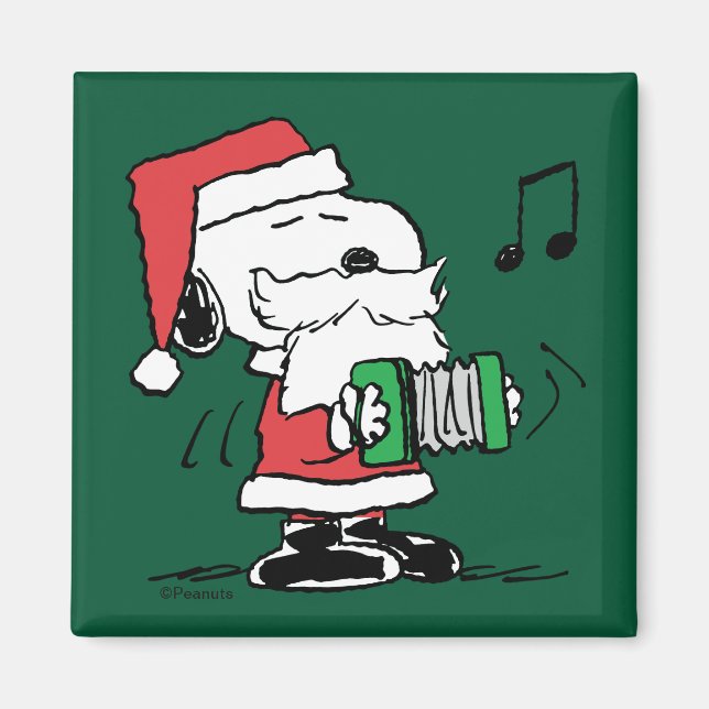 Aimant cacahuètes | Snoopy Santa Claus Accordian (Devant)