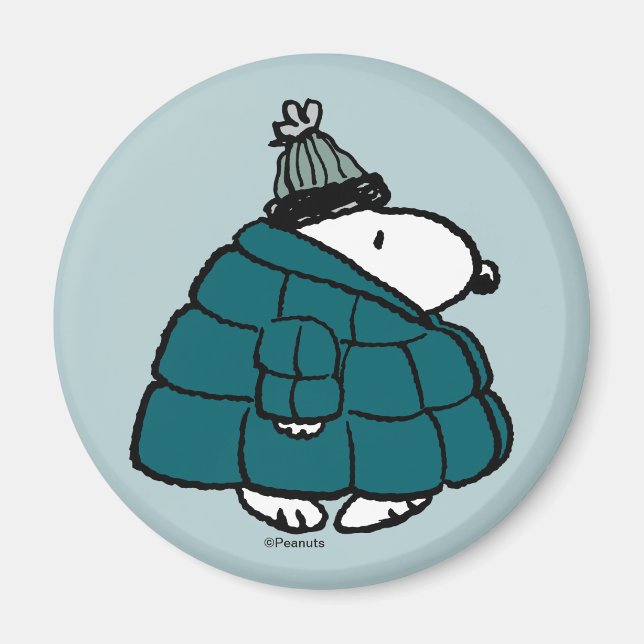 Aimant cacahuètes | Snoopy Winter Puffy Veste (Devant)