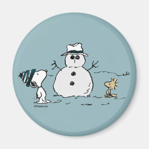 Aimant cacahuètes   Snoopy & Woodstock Build A Snowman