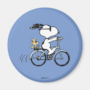 Aimant cacahuètes   Vélo Snoopy & Woodstock
