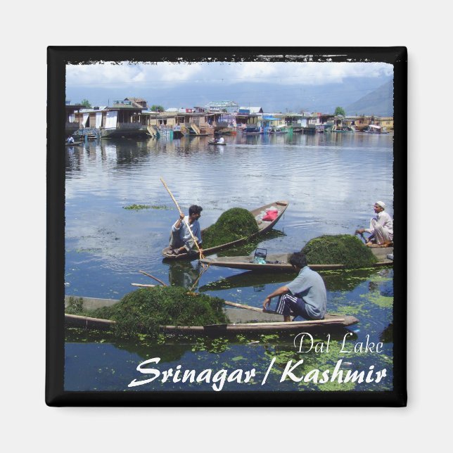 Aimant Cachemire, Srinagar - Bateaux Shikara (Magnet) (Devant)