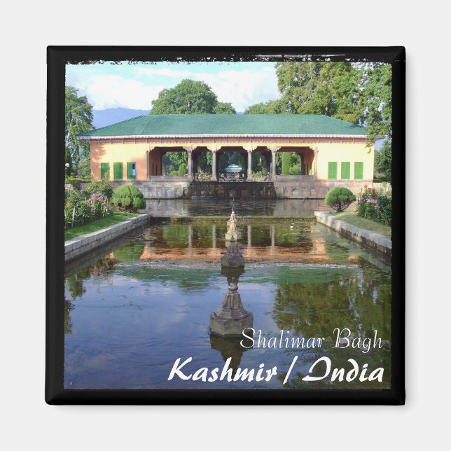 Aimant Cachemire, Srinagar - Jardins de Shalimar (Magnet) (Devant)