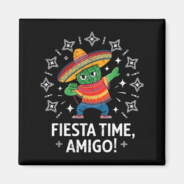 Aimant Cactus qui fait dab funny cinco de mayo garçons en (Devant)