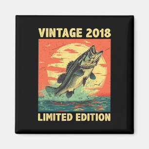 Aimant Cadeau âgé de 6 ans 2018 Pêcheur Poisson 6e B
