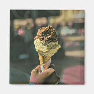 Aimant Cadeau amoureux de crème glacée