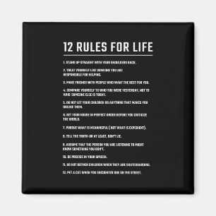 Aimant Cadeau Anniversaire 12 Règles pour la vie