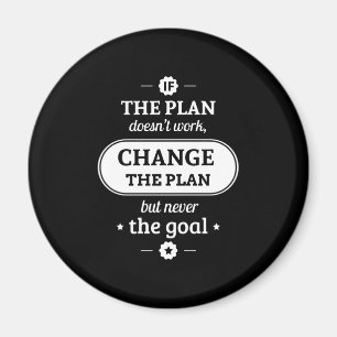 Aimant Cadeau Anniversaire Changez Le Plan Mais Jamais L'