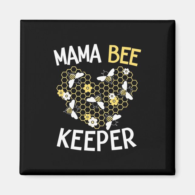 Aimant Cadeau apiculteur | Mama Bee Keeper (Devant)