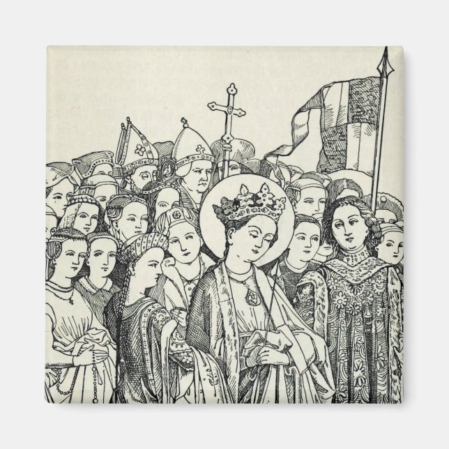 Aimant Cadeau Art Sacré Sainte Ursule Patronne  (Devant)