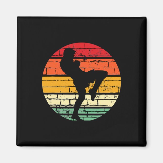Aimant Cadeau cool Muay Thai instructeur d'arts martiaux, (Devant)