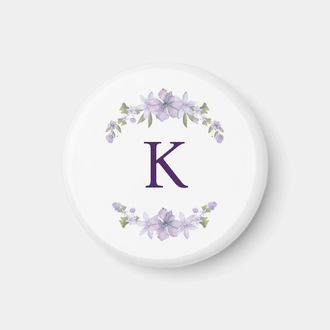 Aimant Cadeau d'aimant initial de demoiselle d'honneur fl (Devant)