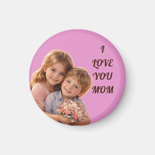 AIMANT CADEAU D'AMOUR ROSE POUR MAMAN, FÊTE DES MÈRES, AN