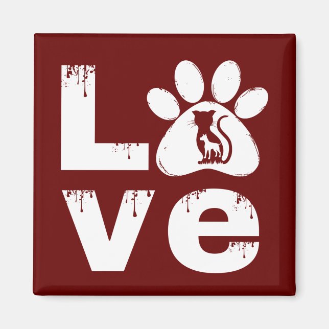 AIMANT CADEAU D'ANIMAL DE COMPAGNIE PATTE D'AMOUR (Devant)