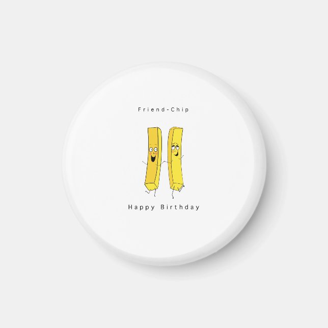 Aimant Cadeau d'anniversaire, cadeau d'amitié. Joyeux Ann (Devant)
