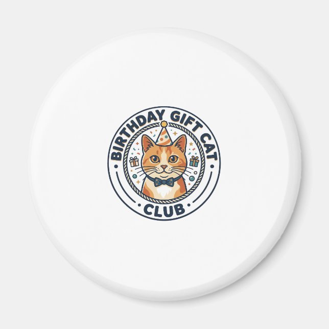 Aimant Cadeau d'anniversaire Chat Amateur de Chat - Cadea (Devant)