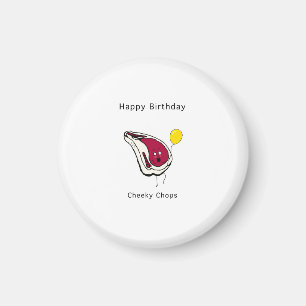 Aimant Cadeau d'anniversaire, côtes de porc impertinentes