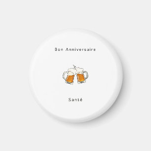 Aimant Cadeau d'anniversaire français, Joyeux Anniversair