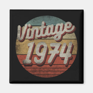 AIMANT CADEAU D'ANNIVERSAIRE HOMME FEMME VINTAGE 1974