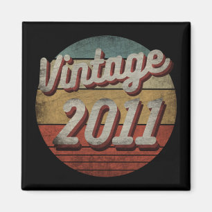 AIMANT CADEAU D'ANNIVERSAIRE HOMME FEMME VINTAGE 2011
