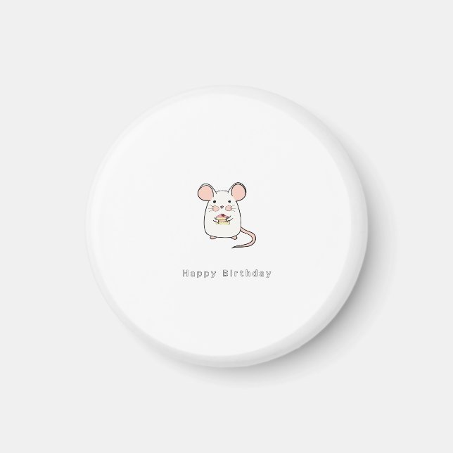 Aimant Cadeau d'anniversaire, joli cadeau d'anniversaire, (Devant)
