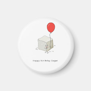 Aimant Cadeau d'anniversaire, joyeux anniversaire sucre,
