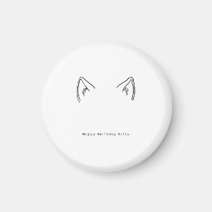Aimant Cadeau d'anniversaire, kitty joyeux anniversaire,
