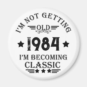 Aimant Cadeau d'anniversaire vintage personnalisé