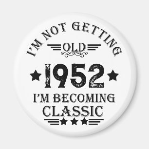 Aimant Cadeau d'anniversaire vintage personnalisé