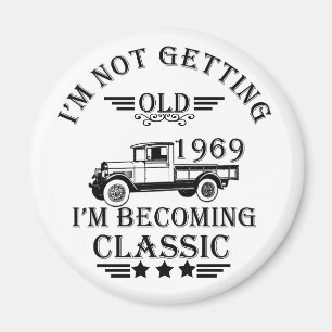 Aimant cadeau d'anniversaire vintage pour homme né en 196