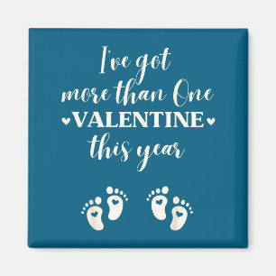 Aimant Cadeau d'annonce de grossesse gémellaire pour amie