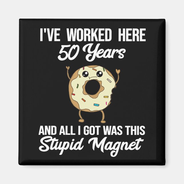 Aimant Cadeau d'appréciation pour 50 ans de travail (Devant)