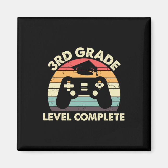 Aimant Cadeau de 3e année complète pour gamer (Devant)