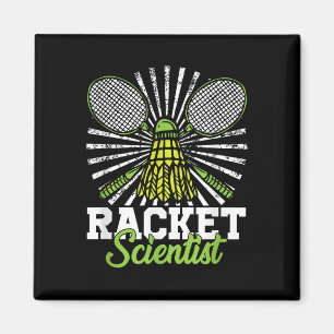 Aimant Cadeau de badminton volant raquette scientifique B