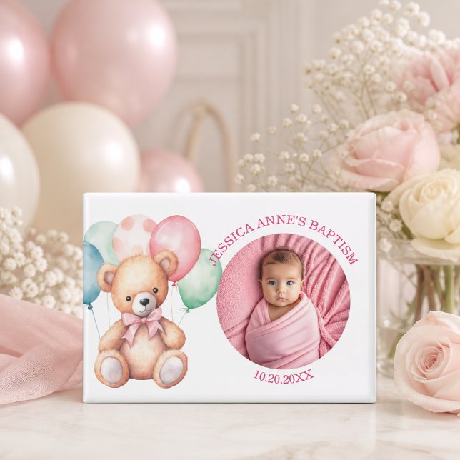 Aimant Cadeau de baptême de fille avec photo spéciale (Créateur téléchargé)