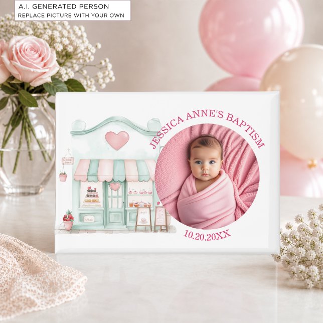 Aimant Cadeau de baptême de fille photo spéciale (Créateur téléchargé)