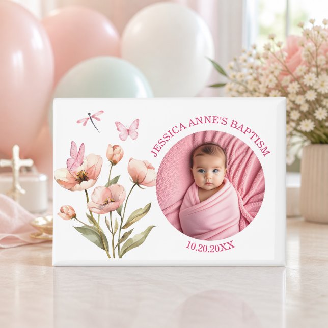 Aimant Cadeau de baptême pour fille avec photo spéciale (Créateur téléchargé)