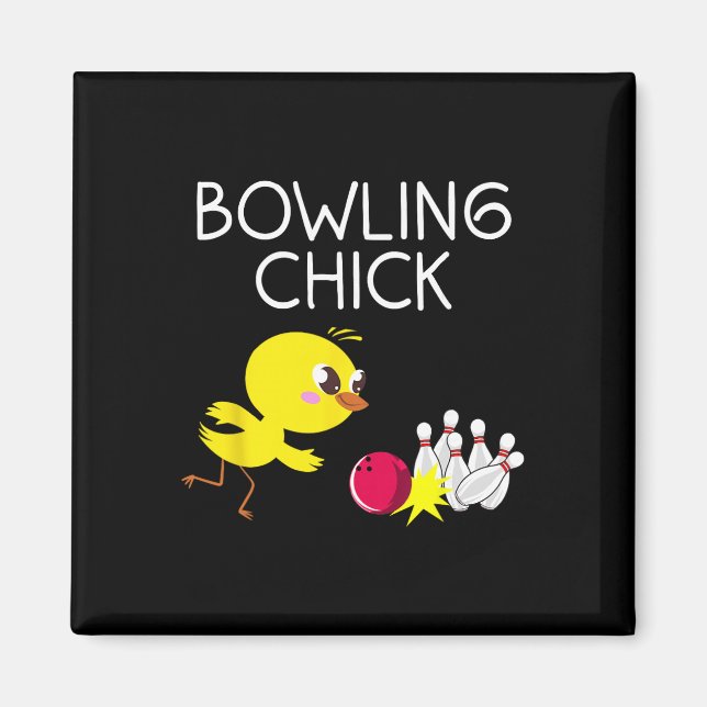 Aimant Cadeau de bowling drôle pour femmes Bowling drôle  (Devant)