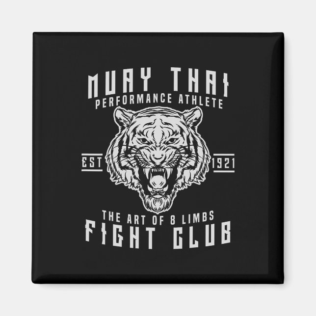Aimant Cadeau de boxe thaïlandaise Muay Thai Kickboxing  (Devant)