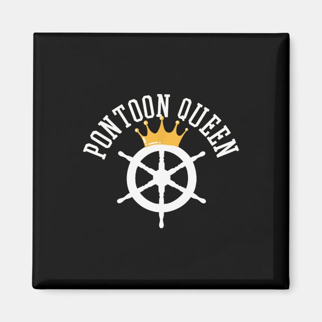 Aimant Cadeau de capitaine de bateau ponton  (Devant)